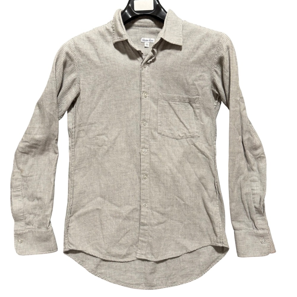 Steven Alan Mens Shirt Small Wool Blend‎ Houndstooth Button Up Made in USA - Picture 2 of 9